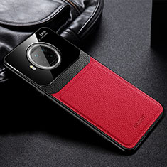 Soft Silicone Gel Leather Snap On Case Cover FL1 for Xiaomi Mi 10i 5G Red