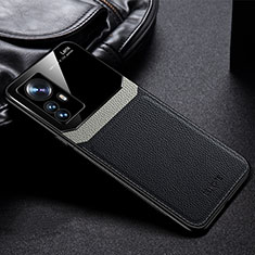 Soft Silicone Gel Leather Snap On Case Cover FL1 for Xiaomi Mi 12T 5G Black