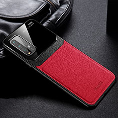 Soft Silicone Gel Leather Snap On Case Cover FL1 for Xiaomi Redmi 9T 4G Red