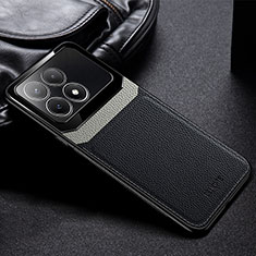 Soft Silicone Gel Leather Snap On Case Cover FL1 for Xiaomi Redmi K70 5G Black