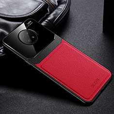 Soft Silicone Gel Leather Snap On Case Cover FL1 for Xiaomi Redmi Note 9T 5G Red
