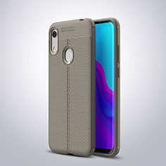 Soft Silicone Gel Leather Snap On Case Cover for Huawei Honor 8A Gray