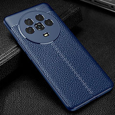 Soft Silicone Gel Leather Snap On Case Cover for Huawei Honor Magic4 5G Blue