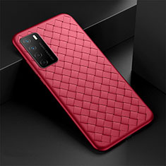 Soft Silicone Gel Leather Snap On Case Cover for Huawei Honor Play4 5G Red