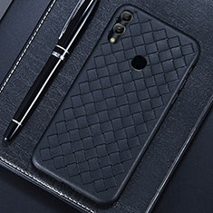 Soft Silicone Gel Leather Snap On Case Cover for Huawei Honor V10 Lite Black