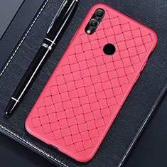 Soft Silicone Gel Leather Snap On Case Cover for Huawei Honor V10 Lite Red