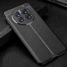 Soft Silicone Gel Leather Snap On Case Cover for Huawei Mate 50E Black