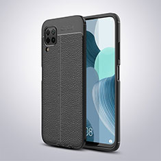 Soft Silicone Gel Leather Snap On Case Cover for Huawei Nova 6 SE Black