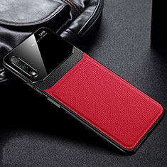 Soft Silicone Gel Leather Snap On Case Cover for Huawei P Smart Z (2019) Red