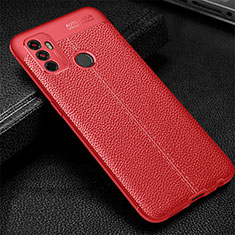 Soft Silicone Gel Leather Snap On Case Cover for Oppo A11s Red