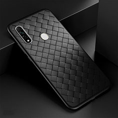 Soft Silicone Gel Leather Snap On Case Cover for Oppo A8 Black