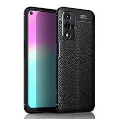 Soft Silicone Gel Leather Snap On Case Cover for Oppo A93s 5G Black