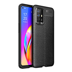 Soft Silicone Gel Leather Snap On Case Cover for Oppo A94 5G Black