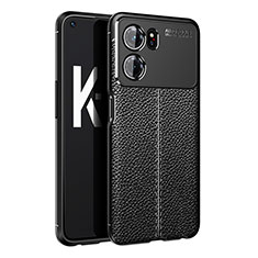 Soft Silicone Gel Leather Snap On Case Cover for Oppo K10 5G Black