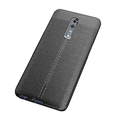 Soft Silicone Gel Leather Snap On Case Cover for Oppo Reno Z Black