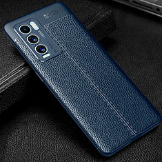 Soft Silicone Gel Leather Snap On Case Cover for Realme GT Master Explorer 5G Blue