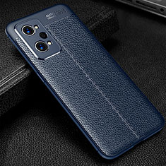 Soft Silicone Gel Leather Snap On Case Cover for Realme GT Neo2 5G Blue