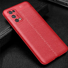 Soft Silicone Gel Leather Snap On Case Cover for Realme V15 5G Red