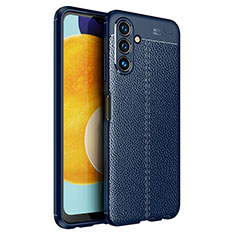 Soft Silicone Gel Leather Snap On Case Cover for Samsung Galaxy A04s Blue