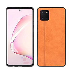 Soft Silicone Gel Leather Snap On Case Cover for Samsung Galaxy M60s Orange