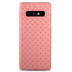 Soft Silicone Gel Leather Snap On Case Cover for Samsung Galaxy S10e Rose Gold