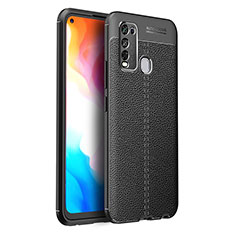 Soft Silicone Gel Leather Snap On Case Cover for Vivo Y50 Black