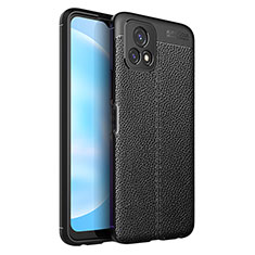 Soft Silicone Gel Leather Snap On Case Cover for Vivo Y52s t1 5G Black