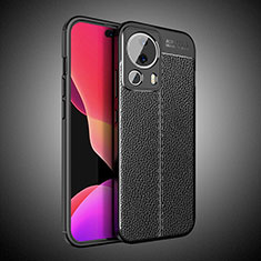 Soft Silicone Gel Leather Snap On Case Cover for Xiaomi Mi 13 Lite 5G Black