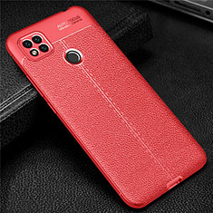 Soft Silicone Gel Leather Snap On Case Cover for Xiaomi POCO C3 Red