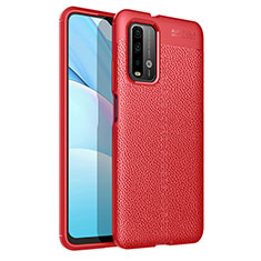 Soft Silicone Gel Leather Snap On Case Cover for Xiaomi Redmi 9 Power Red