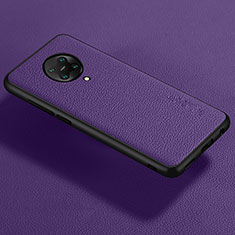 Soft Silicone Gel Leather Snap On Case Cover for Xiaomi Redmi K30 Pro 5G Purple