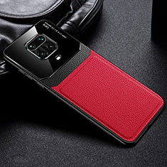 Soft Silicone Gel Leather Snap On Case Cover for Xiaomi Redmi Note 9S Red