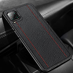 Soft Silicone Gel Leather Snap On Case Cover H01 for Huawei Nova 7i Black