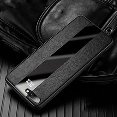 Soft Silicone Gel Leather Snap On Case Cover H01 for Oppo R15X Black