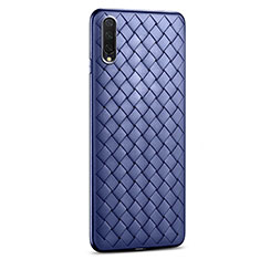 Soft Silicone Gel Leather Snap On Case Cover H01 for Xiaomi Mi A3 Blue