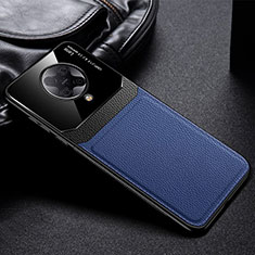 Soft Silicone Gel Leather Snap On Case Cover H01 for Xiaomi Poco F2 Pro Blue