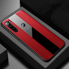 Soft Silicone Gel Leather Snap On Case Cover H01 for Xiaomi Redmi Note 8T Red