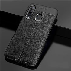 Soft Silicone Gel Leather Snap On Case Cover H02 for Huawei Honor 10i Black