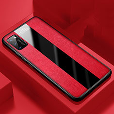 Soft Silicone Gel Leather Snap On Case Cover H02 for Huawei Honor V30 5G Red