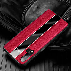 Soft Silicone Gel Leather Snap On Case Cover H02 for Huawei Nova 6 5G Red