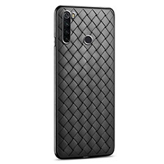 Soft Silicone Gel Leather Snap On Case Cover H02 for Xiaomi Redmi Note 8 (2021) Black