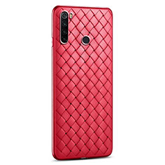 Soft Silicone Gel Leather Snap On Case Cover H02 for Xiaomi Redmi Note 8 (2021) Red