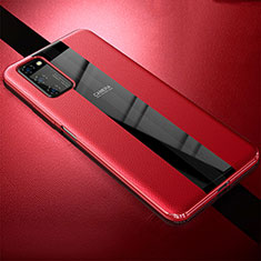 Soft Silicone Gel Leather Snap On Case Cover H03 for Huawei Honor V30 5G Red
