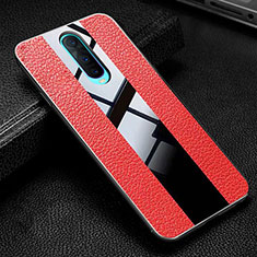 Soft Silicone Gel Leather Snap On Case Cover H03 for Oppo RX17 Pro Red