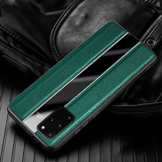 Soft Silicone Gel Leather Snap On Case Cover H03 for Samsung Galaxy S20 Plus Green