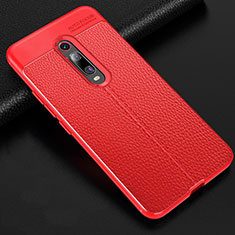 Soft Silicone Gel Leather Snap On Case Cover H03 for Xiaomi Mi 9T Red