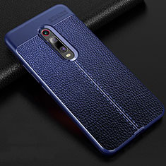 Soft Silicone Gel Leather Snap On Case Cover H03 for Xiaomi Redmi K20 Pro Blue