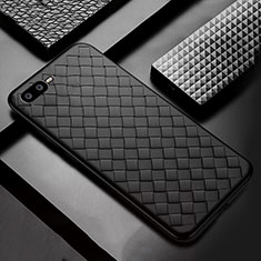 Soft Silicone Gel Leather Snap On Case Cover H04 for Oppo R15X Black