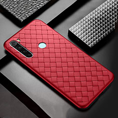 Soft Silicone Gel Leather Snap On Case Cover H04 for Xiaomi Redmi Note 8T Red