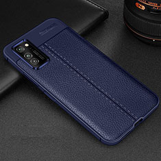 Soft Silicone Gel Leather Snap On Case Cover H05 for Huawei Honor V30 5G Blue